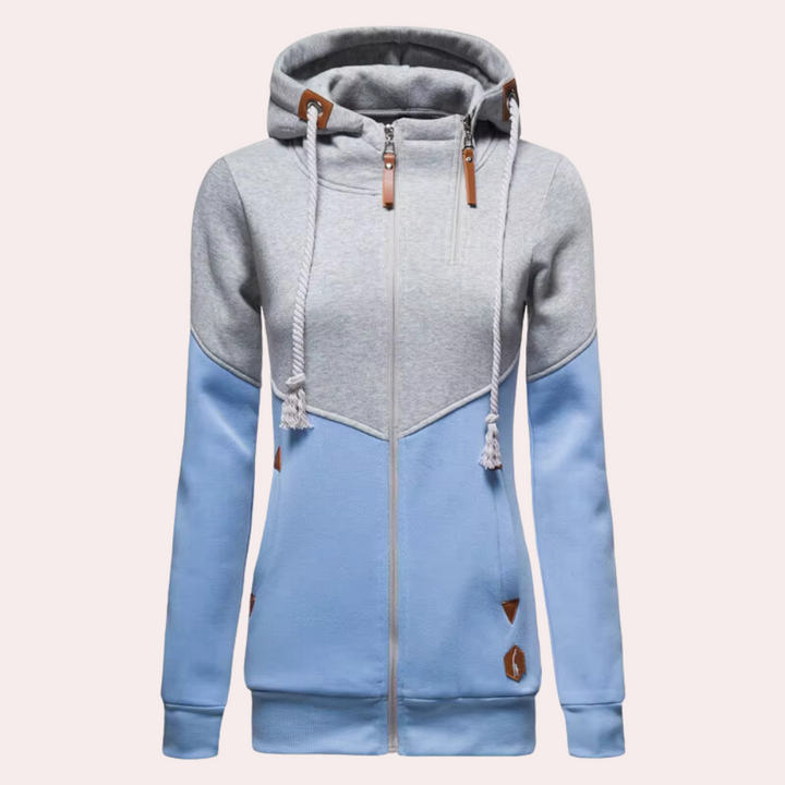 Sporty Women's Jacket with Zip - Nora-Grey-XS-State of Style