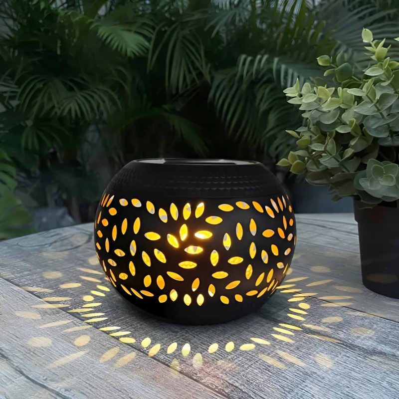 Spotted Solar Garden Lighting - LumoPattern-Black-State of Style