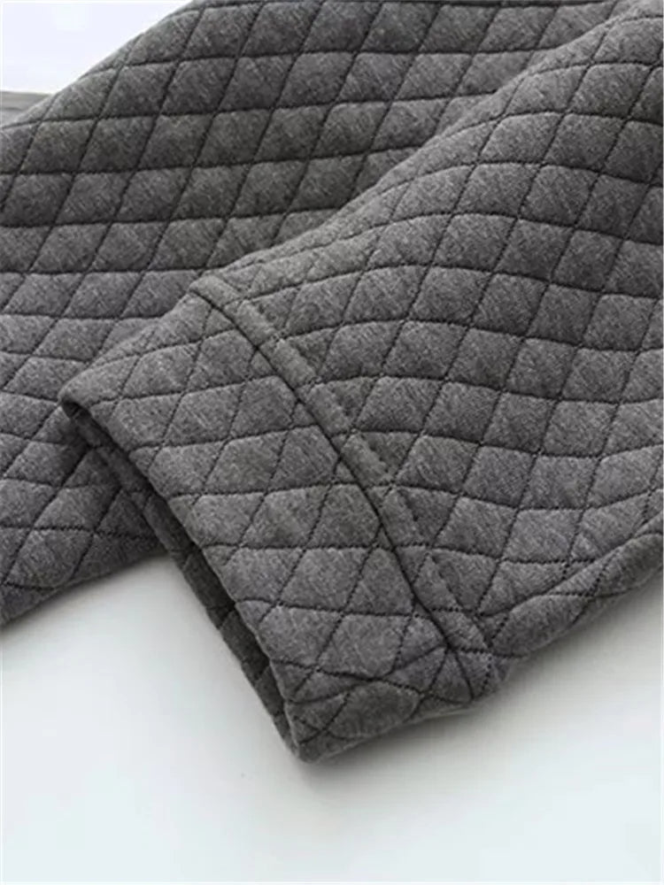 Spring Plus Size Checkered Knit Jacket-Black-XL-State of Style