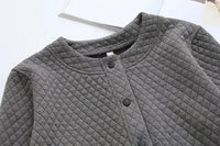 Spring Plus Size Checkered Knit Jacket-Black-XL-State of Style