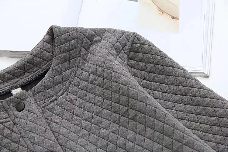 Spring Plus Size Checkered Knit Jacket-Black-XL-State of Style