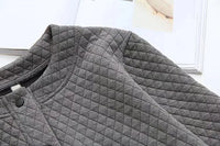 Spring Plus Size Checkered Knit Jacket-Black-XL-State of Style