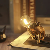SqueakLight Mouse lamp-Crawling Mouse / Gold-State of Style