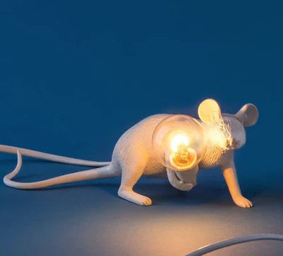 SqueakLight Mouse lamp-Crawling Mouse / White-State of Style