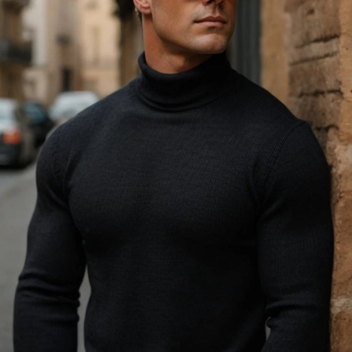 Soft & Comfortable Men's Roll Neck Jumper made of Cotton - Jonas