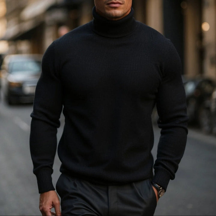 Soft & Comfortable Men's Roll Neck Jumper made of Cotton - Jonas