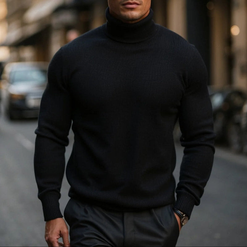 Soft & Comfortable Men's Roll Neck Jumper made of Cotton - Jonas