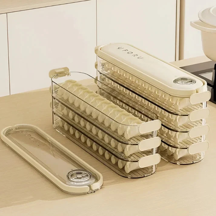 Stackable Food Storage Box with Lid - FridgeStack-White-State of Style