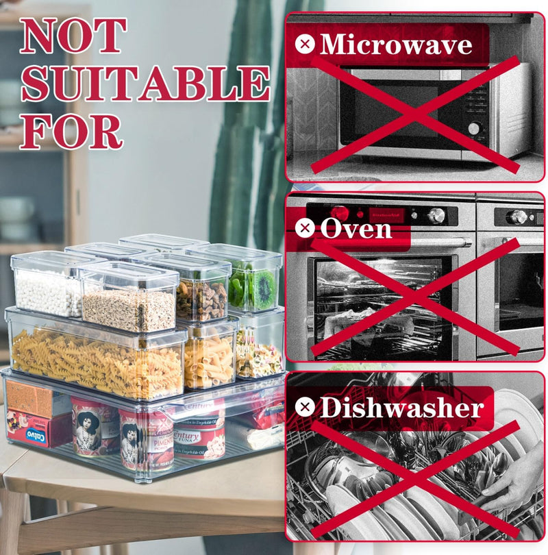 Stackable Fridge Organizer Set of 10 - FridgeMaster-State of Style