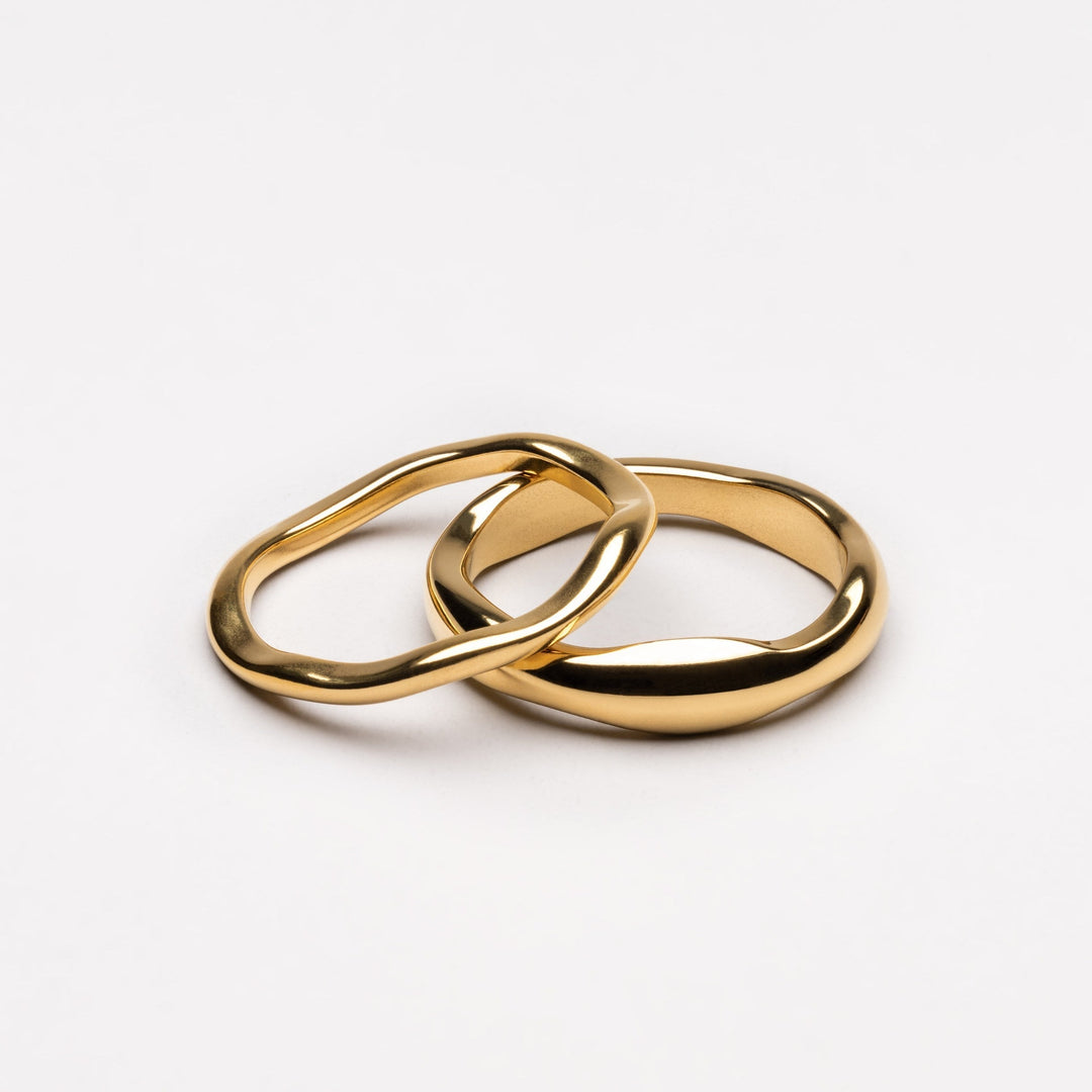Stackable Ring Set - Luna-5-Gold-State of Style