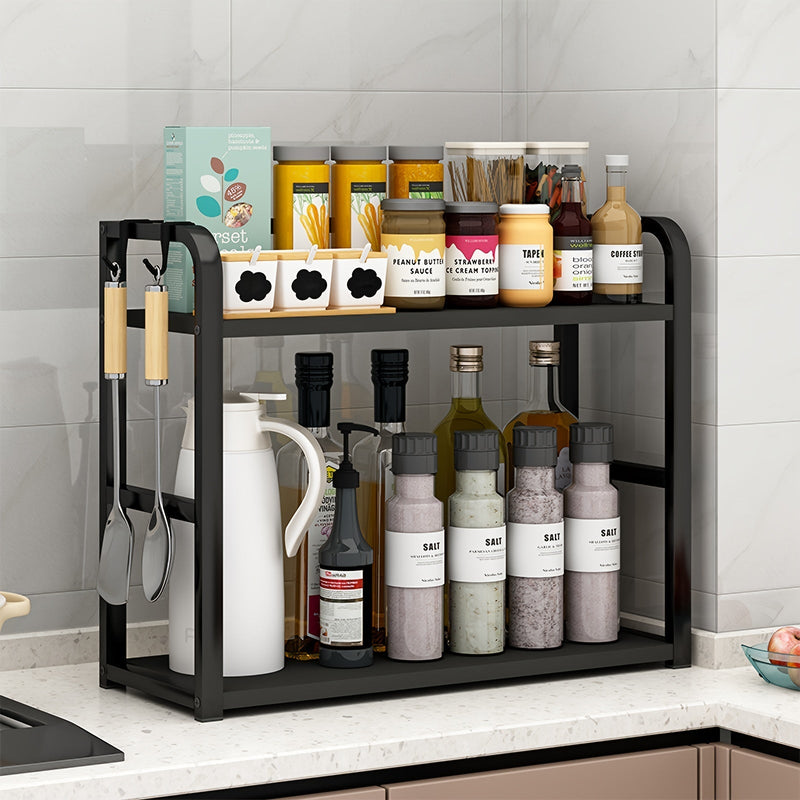 Stainless Steel Countertop Spice Rack - Mara-Black-State of Style