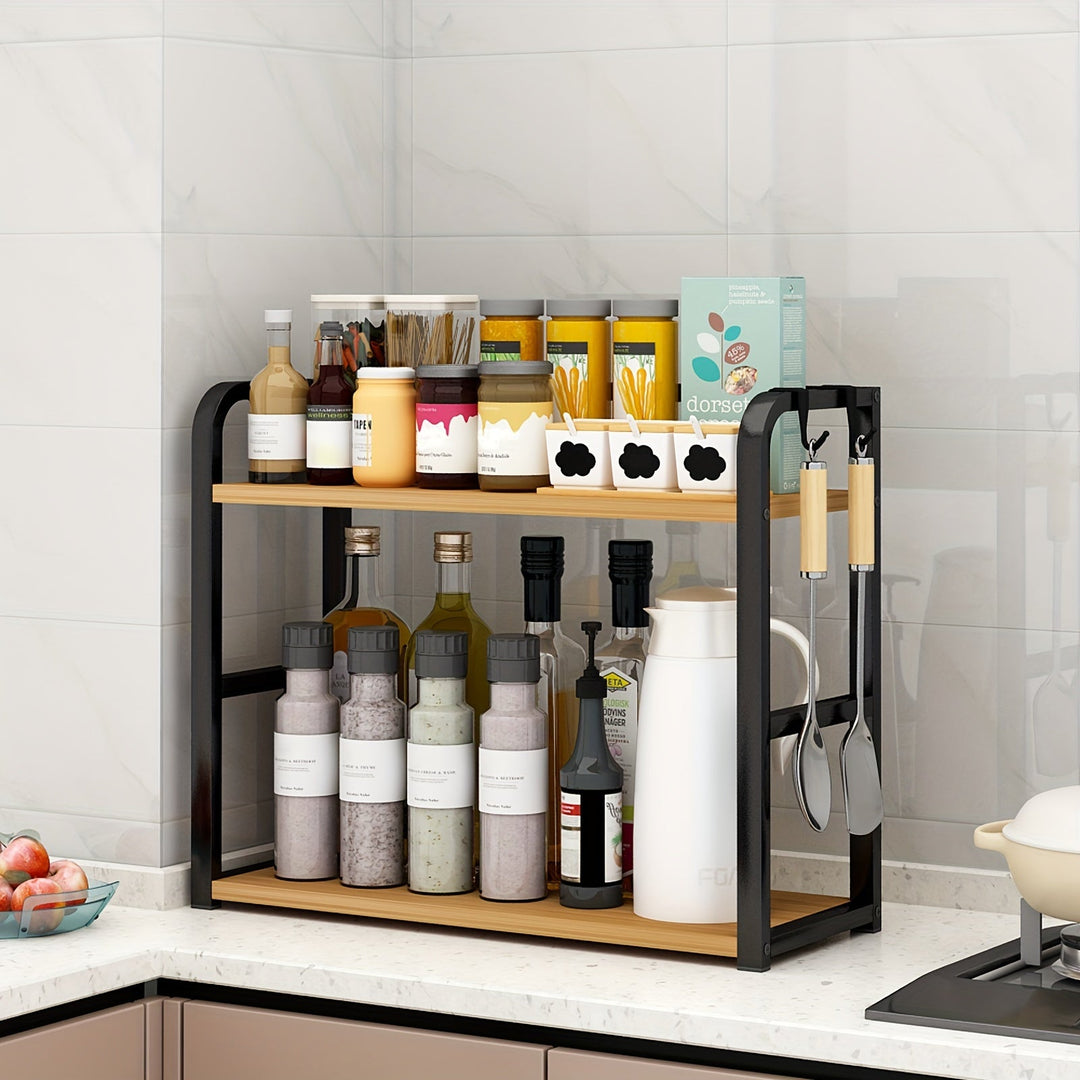 Stainless Steel Countertop Spice Rack - Mara-Brown-State of Style