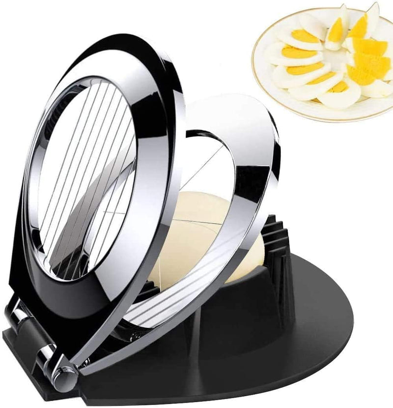 Stainless Steel Egg Slicer – 3 Cutting Styles for Quick Preparation!-State of Style