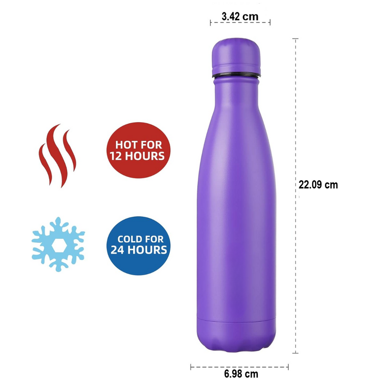 Stainless Steel Insulated Bottle – Leakproof & Travel-Friendly Water Bottle-Blue-350 ml-State of Style