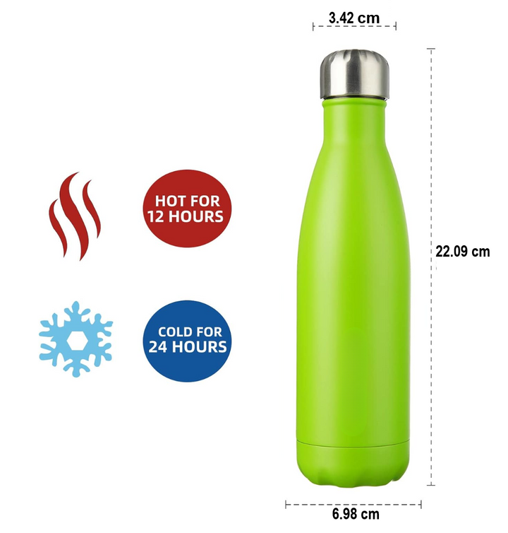 Stainless Steel Insulated Bottle – Leakproof & Travel-Friendly Water Bottle-Blue-350 ml-State of Style