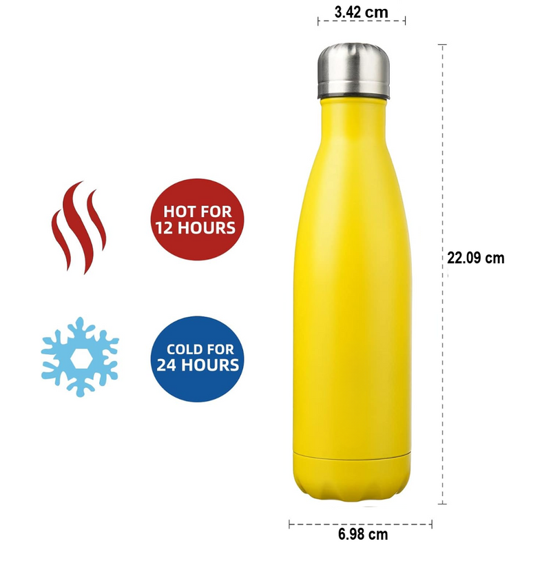 Stainless Steel Insulated Bottle – Leakproof & Travel-Friendly Water Bottle-Blue-350 ml-State of Style