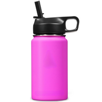 Stainless Steel Insulated Water Bottle with Straw - For Cold & Hot Drinks-Pink-400 ml-State of Style