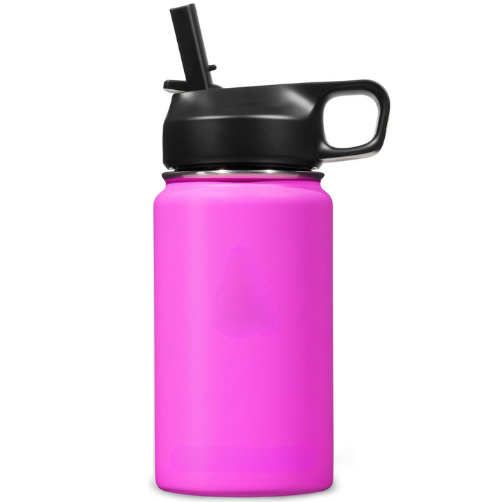 Stainless Steel Insulated Water Bottle with Straw - For Cold & Hot Drinks-Pink-400 ml-State of Style