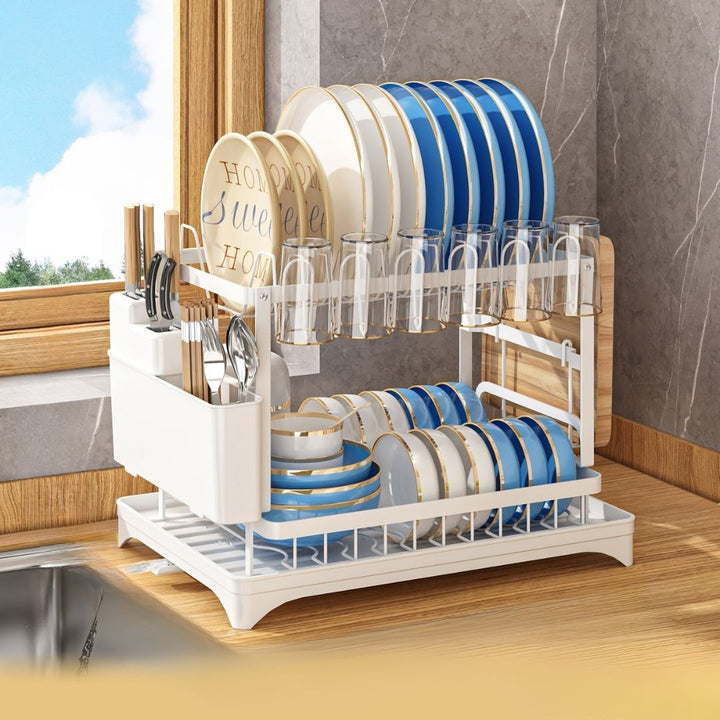 Stainless Steel Kitchen Drainer - Livano-White-State of Style