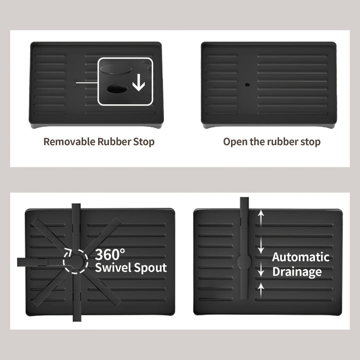 Stainless Steel Kitchen Drainer - Livano-White-State of Style