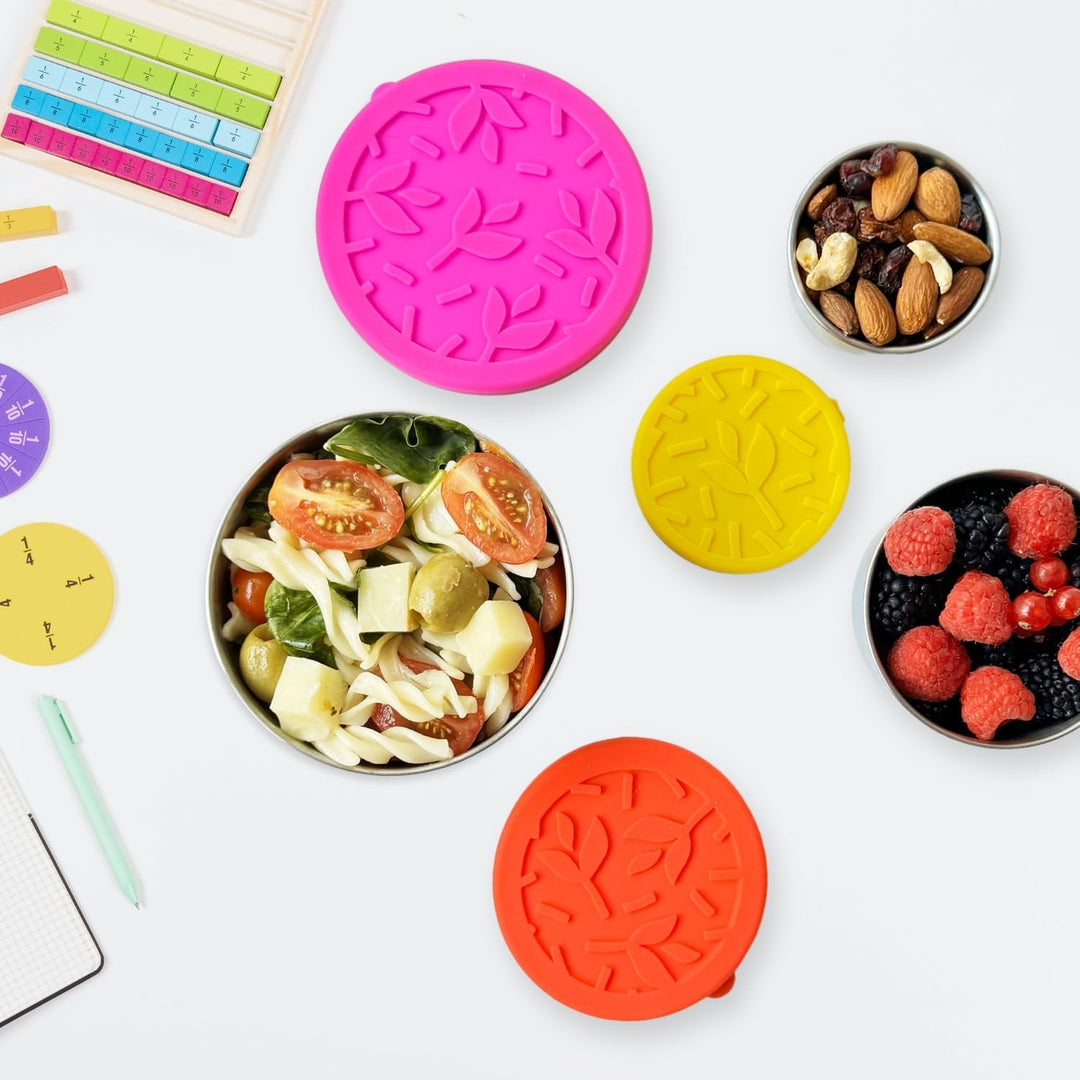 Stainless Steel Lunch Box Set with Lids – 100ml, 200ml, 400ml-Transparent-State of Style