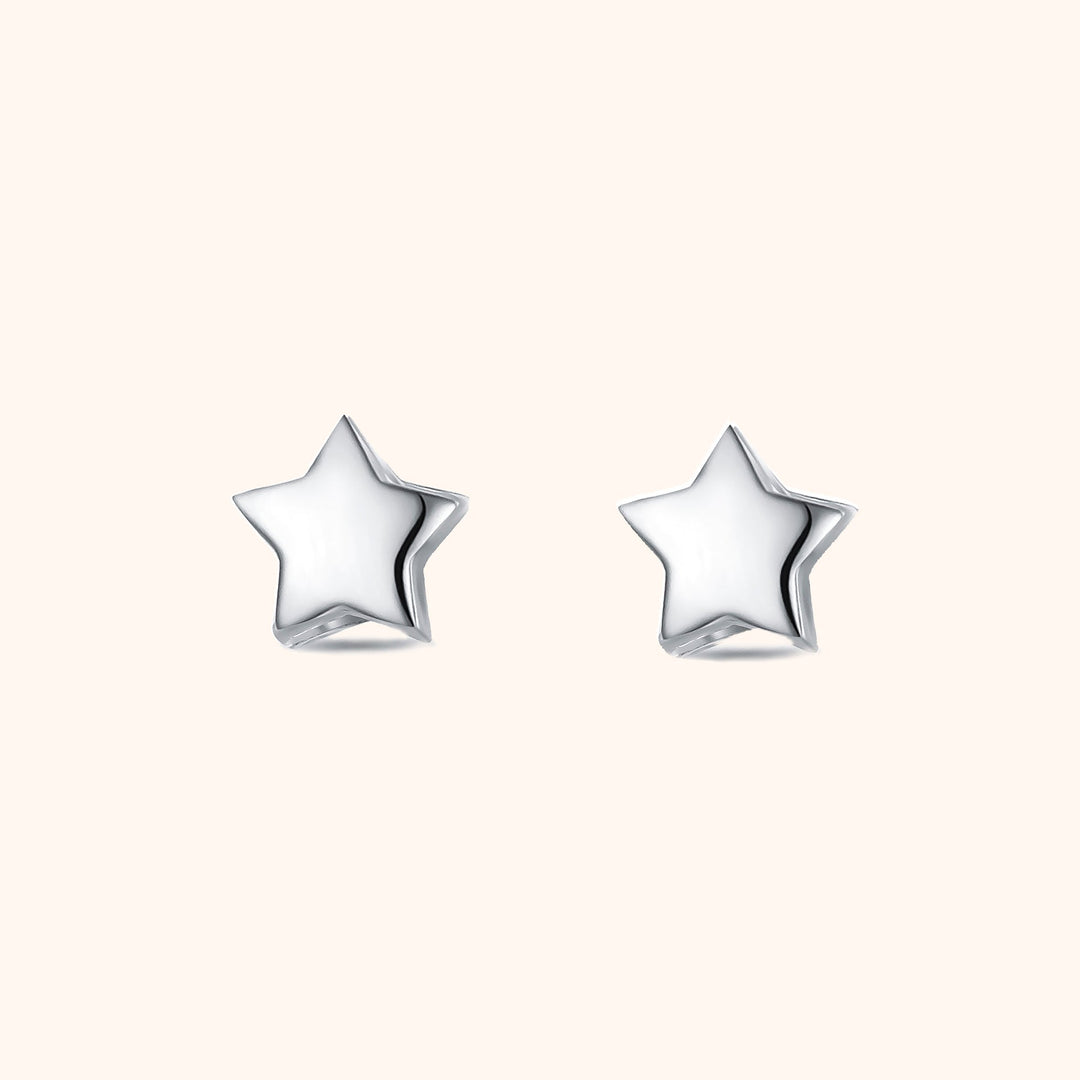 Star Earrings - Luna-Silver-State of Style
