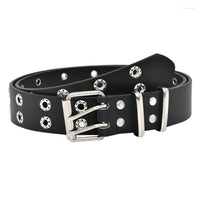 Star Eye Rivet Belt | Edgy & Trendy-Black Round-State of Style