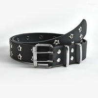 Star Eye Rivet Belt | Edgy & Trendy-Black-State of Style