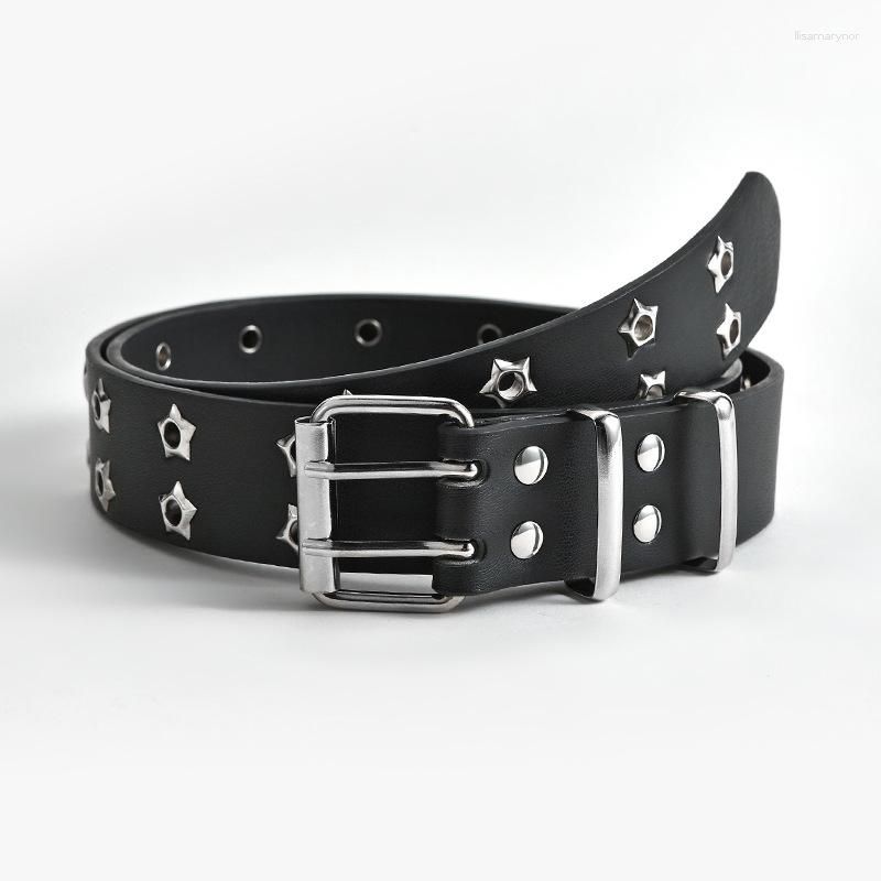 Star Eye Rivet Belt | Edgy & Trendy-Black-State of Style