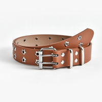 Star Eye Rivet Belt | Edgy & Trendy-Camel-State of Style