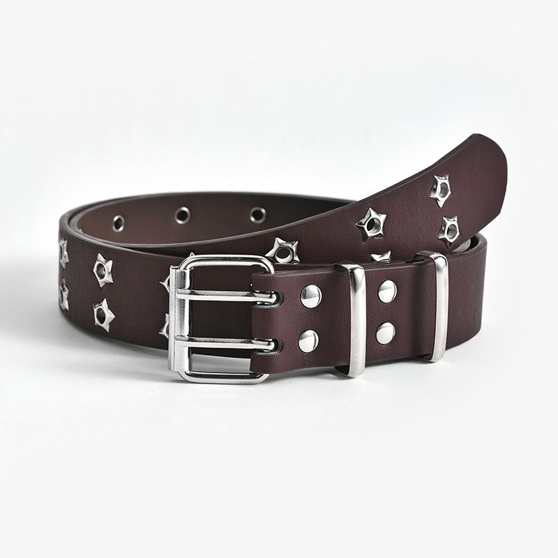 Star Eye Rivet Belt | Edgy & Trendy-Coffee-State of Style