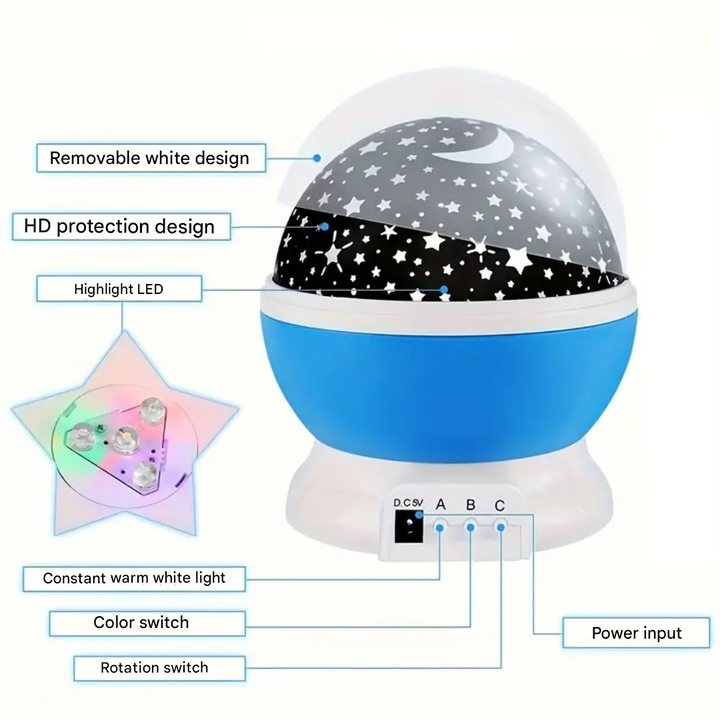 Star Projector Night Lamp - Luna-Blue-State of Style