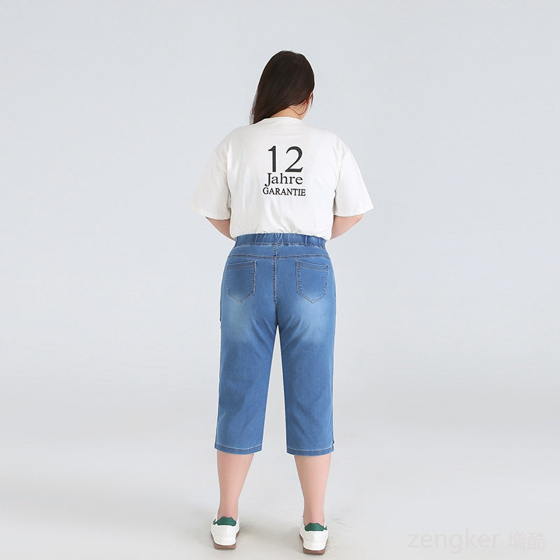 Stay Cool in Plus-Size High-Waisted Summer Shorts!-Sky Blue-2XL-State of Style