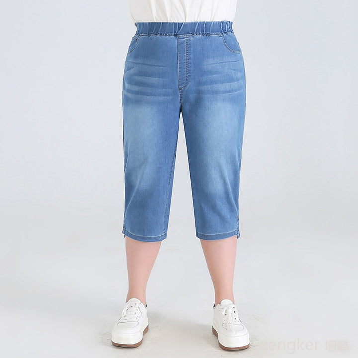 Stay Cool in Plus-Size High-Waisted Summer Shorts!-Sky Blue-2XL-State of Style