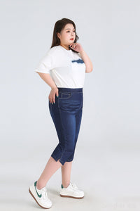 Stay Cool in Plus-Size High-Waisted Summer Shorts!-Sky Blue-2XL-State of Style