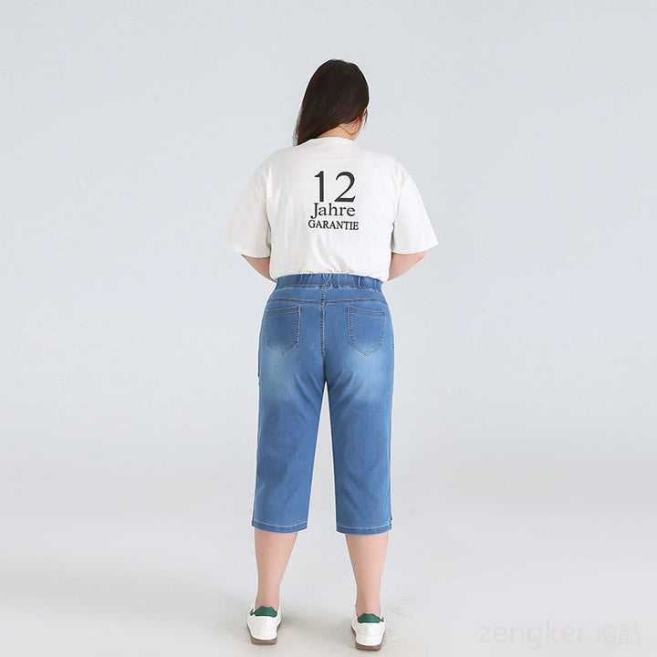 Stay Cool in Plus-Size High-Waisted Summer Shorts!-Sky Blue-2XL-State of Style