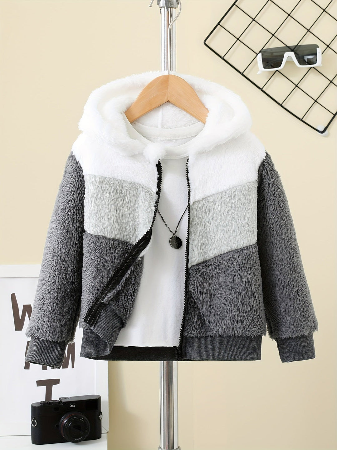 Stay Warm in Style – Zafie Fleece Zip Hoodie for Kids-Gray-3-4Y-State of Style