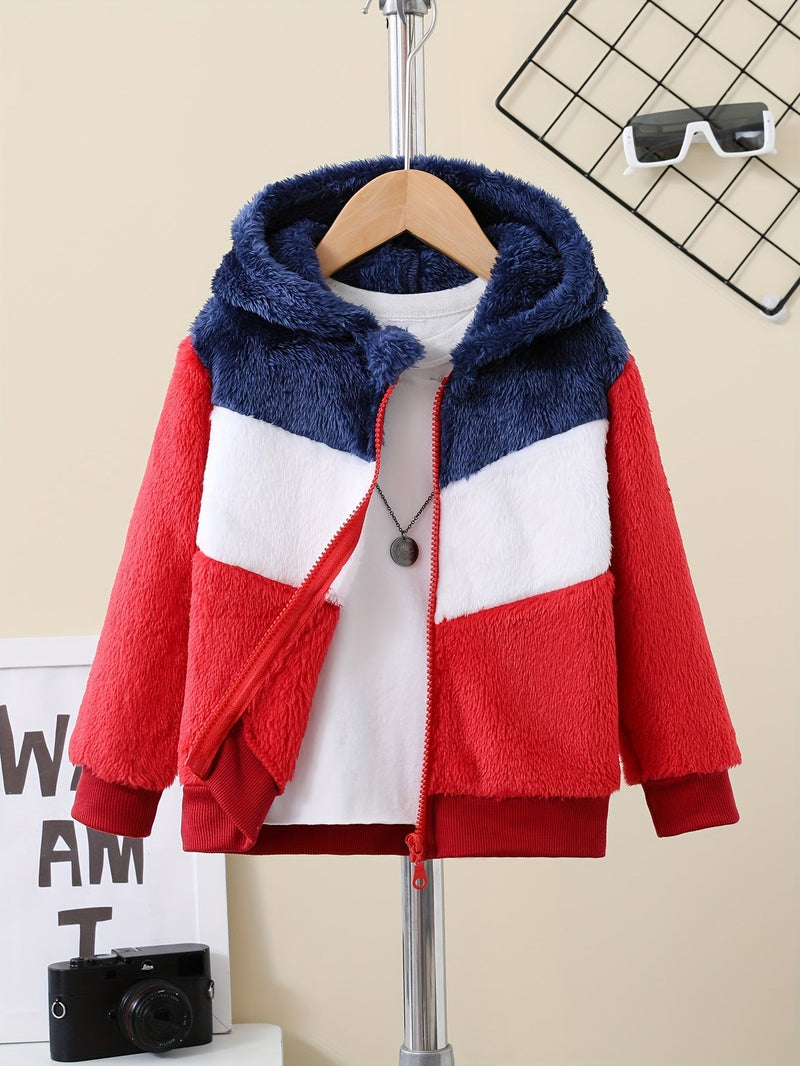 Stay Warm in Style – Zafie Fleece Zip Hoodie for Kids-Red-3-4Y-State of Style