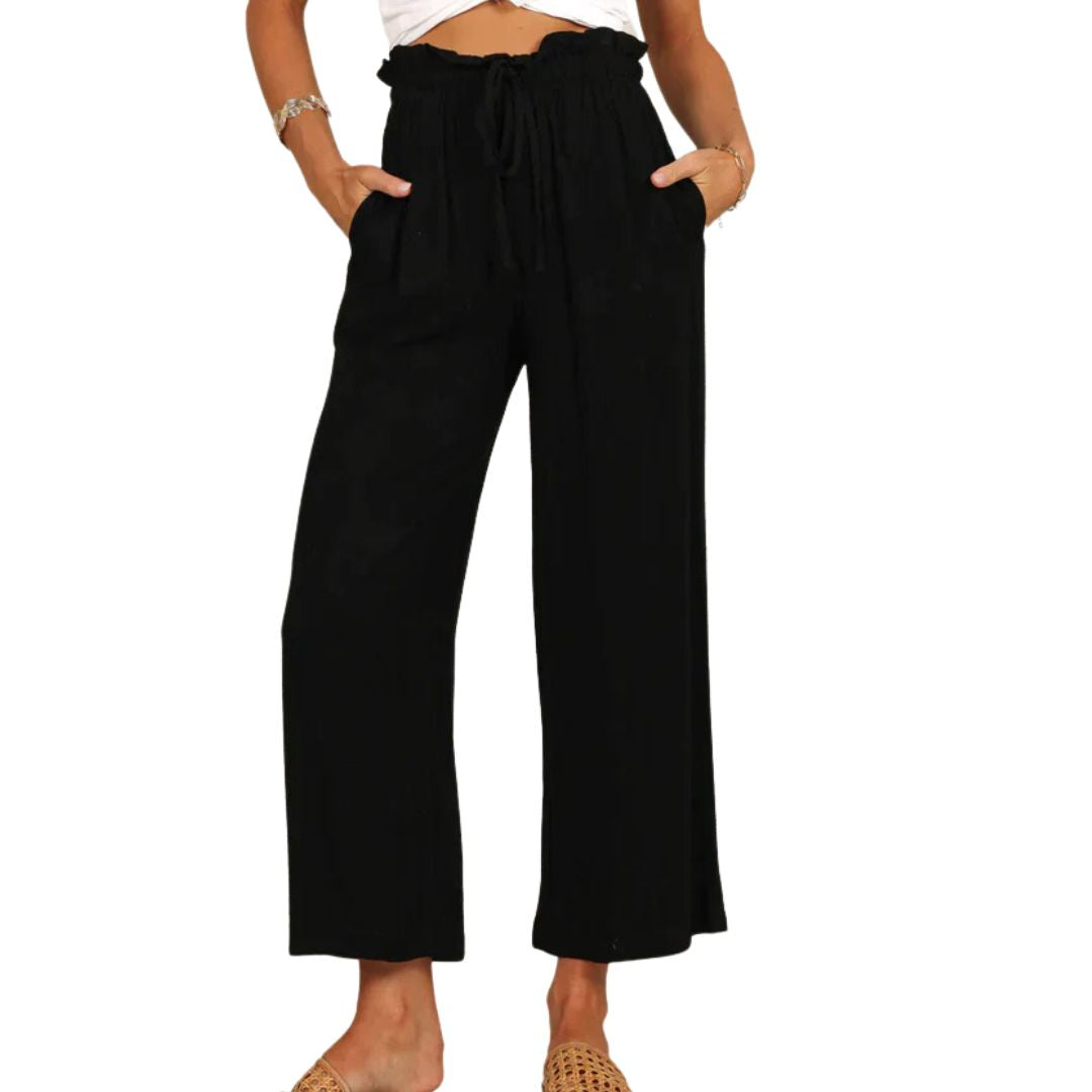 Stephanie Linen Pants – Luxurious & Comfortable-Black-XS-State of Style