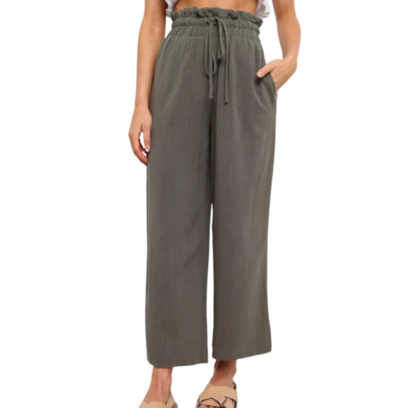 Stephanie Linen Pants – Luxurious & Comfortable-Dark Green-XS-State of Style