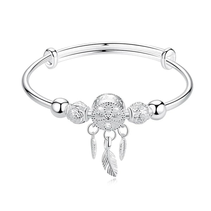 Sterling Silver Dreamcatcher Bracelet | Protection & Positivity Ensemble-State of Style