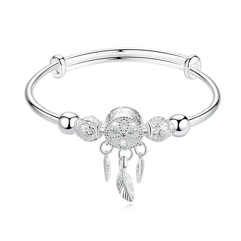 Sterling Silver Dreamcatcher Bracelet | Protection & Positivity Ensemble-State of Style
