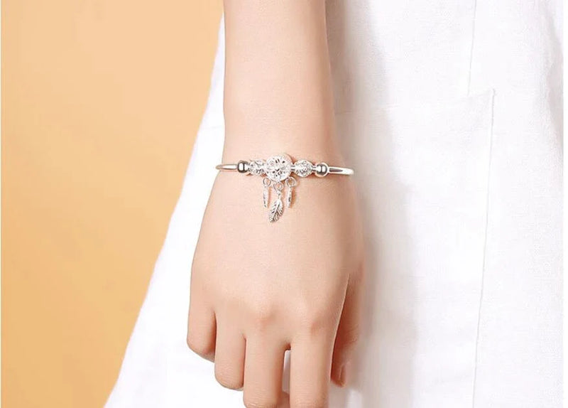 Sterling Silver Dreamcatcher Bracelet | Protection & Positivity Ensemble-State of Style