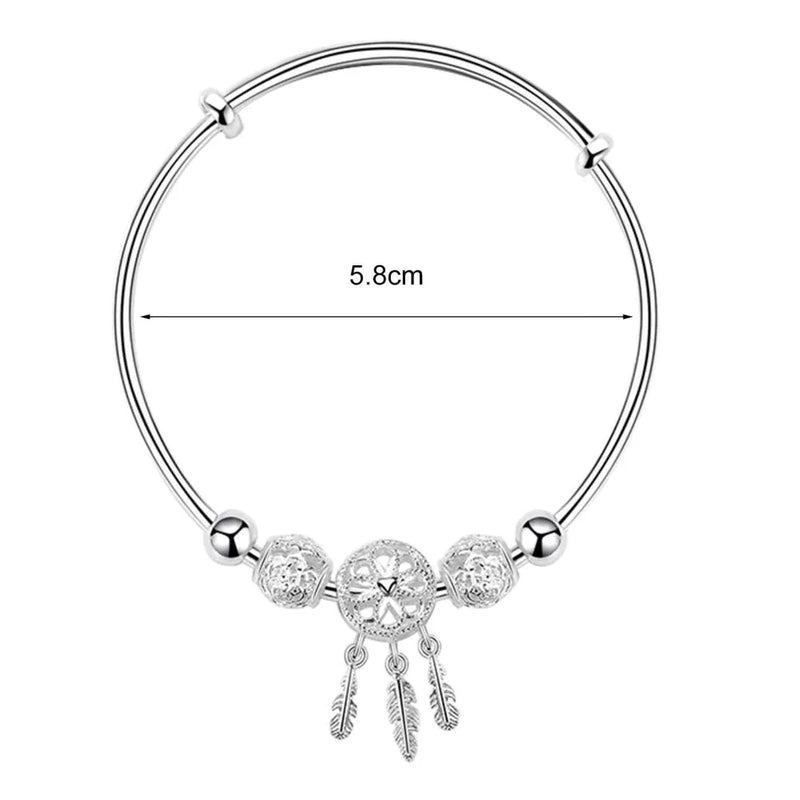 Sterling Silver Dreamcatcher Bracelet | Protection & Positivity Ensemble-State of Style