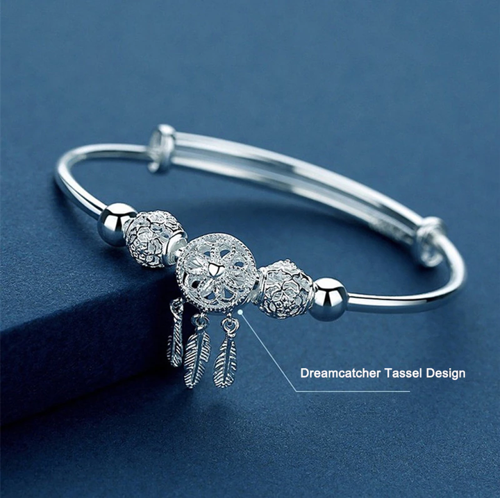 Sterling Silver Dreamcatcher Bracelet | Protection & Positivity Ensemble-State of Style
