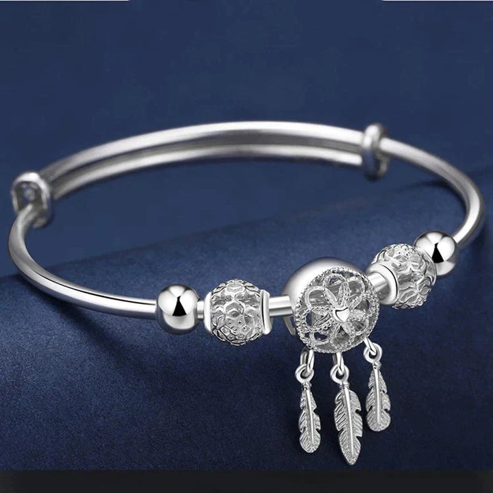Sterling Silver Dreamcatcher Bracelet | Protection & Positivity Ensemble-State of Style