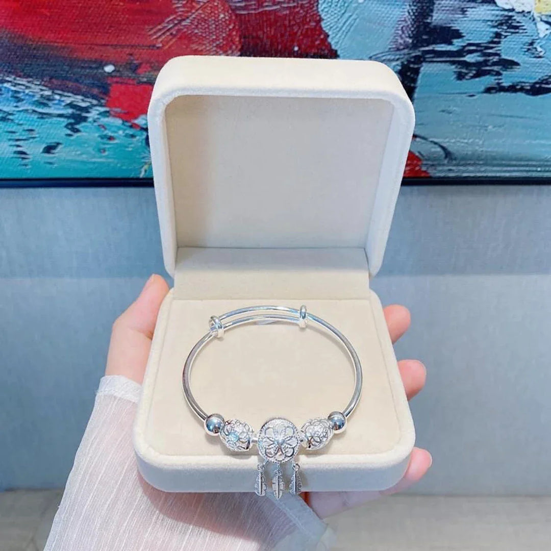 Sterling Silver Dreamcatcher Bracelet | Protection & Positivity Ensemble-State of Style