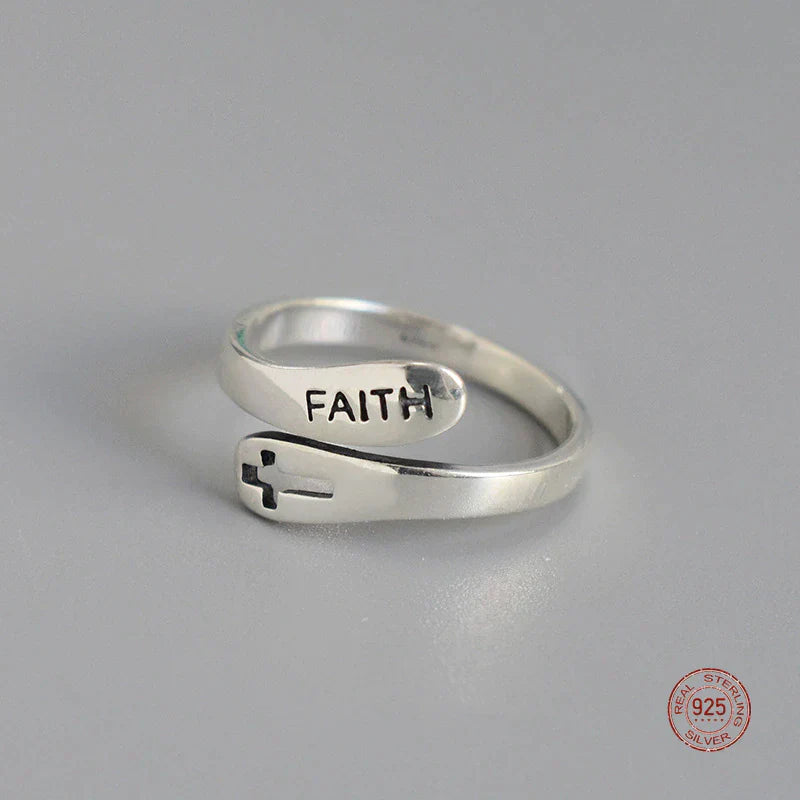Sterling Silver Faith Ring for Women-State of Style