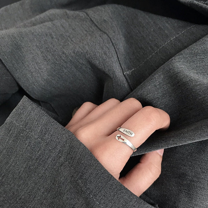 Sterling Silver Faith Ring for Women-State of Style