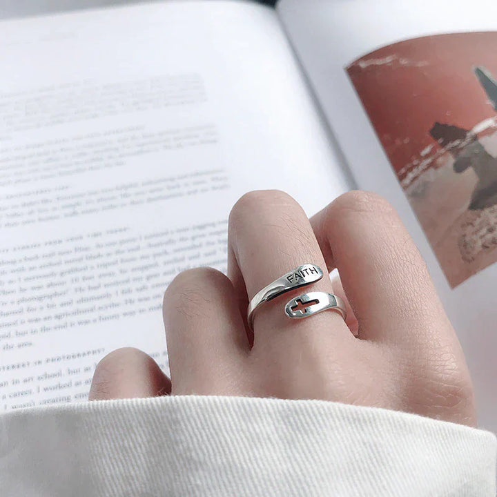Sterling Silver Faith Ring for Women-State of Style